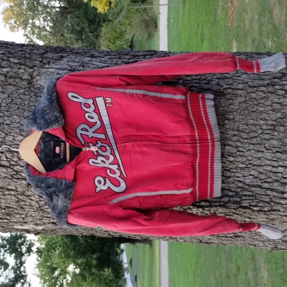 Ecko red faux fur lined Jacket/hoodie